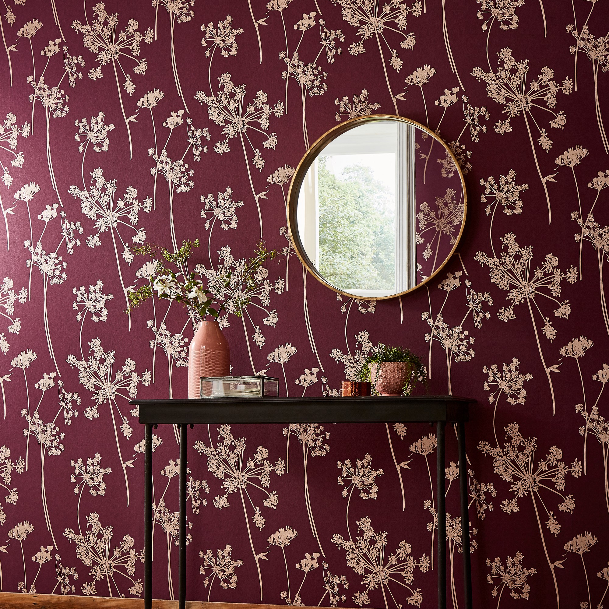 Anthriscus Plum Wallpaper 105579 By Graham Brown In Purple